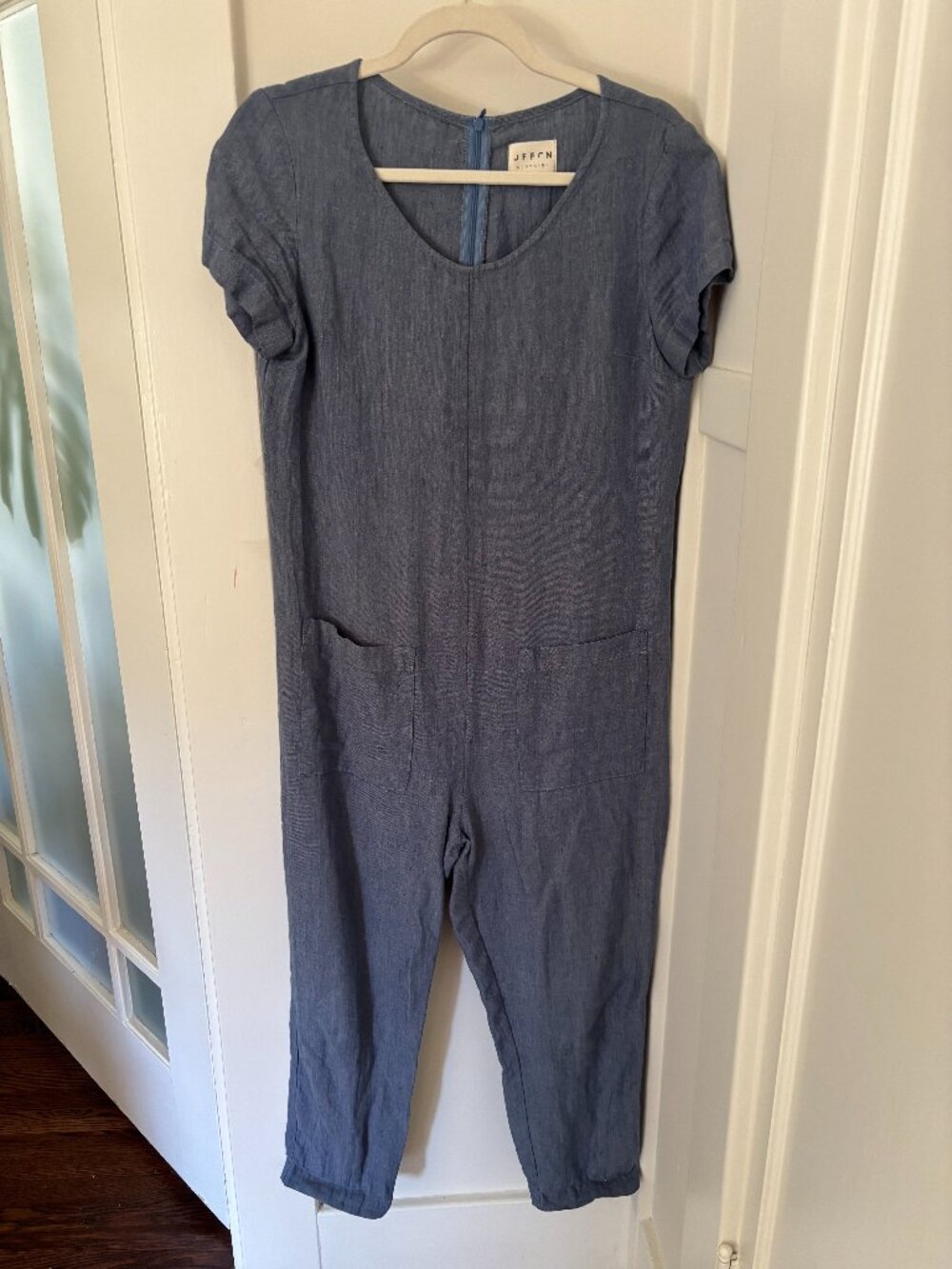 Off/On Chambray Linen Jumpsuit